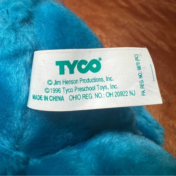 Vintage 90s Tyco Plush Tickle me Cookie Monster works 1996 Sesame Street toy - Picture 5 of 9